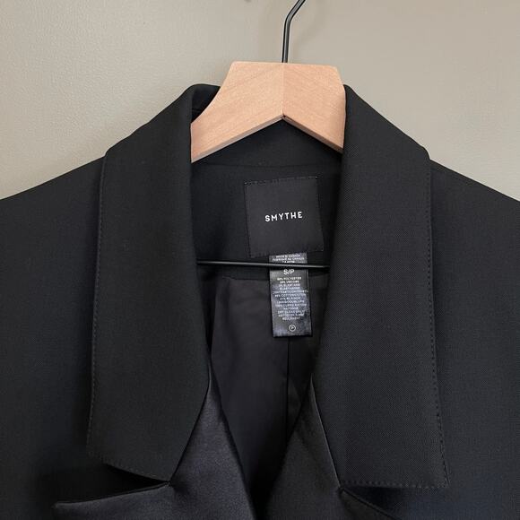 Smythe Oversized Double-Breasted Tux Blazer Black Size Small Oversized Chic Sexy - Picture 6 of 15